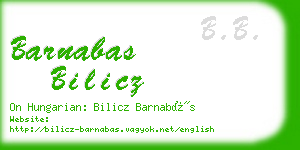 barnabas bilicz business card